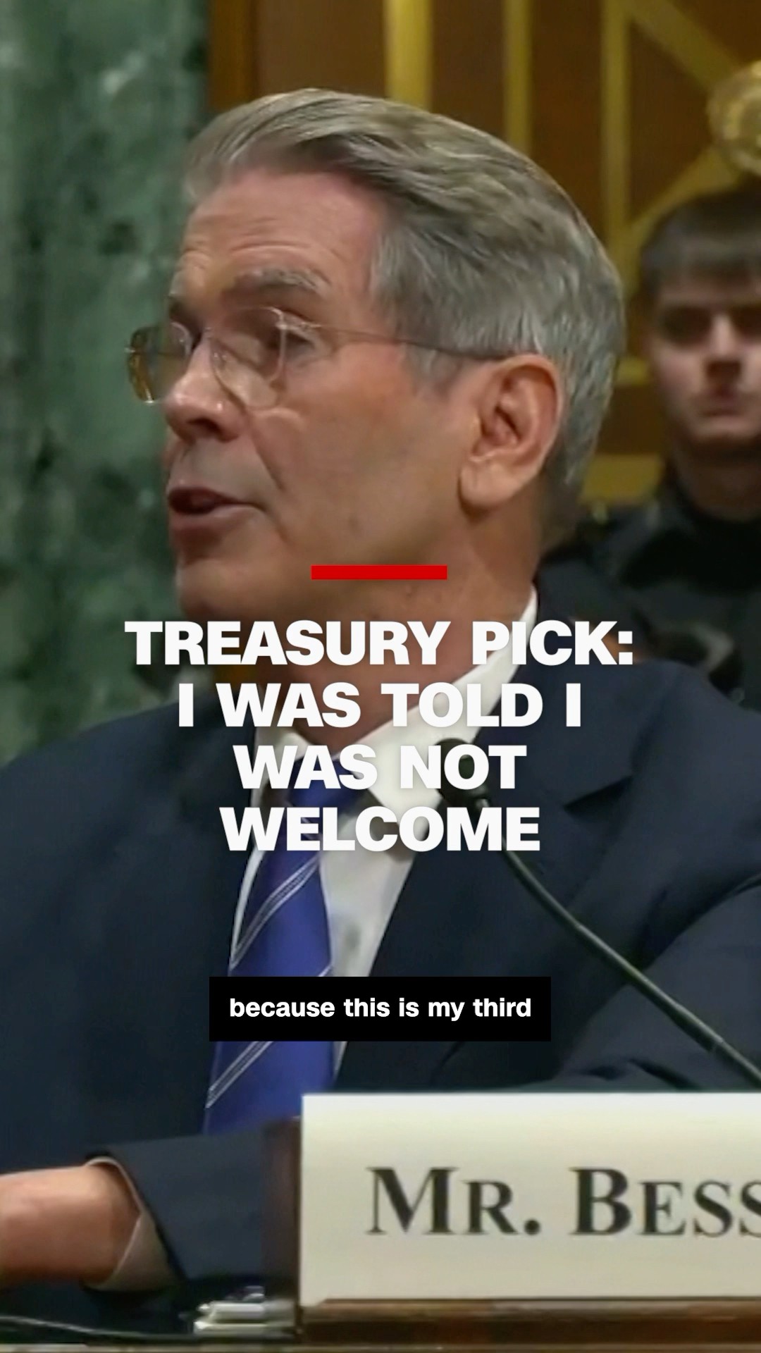 Treasury pick: I was told I was not welcome