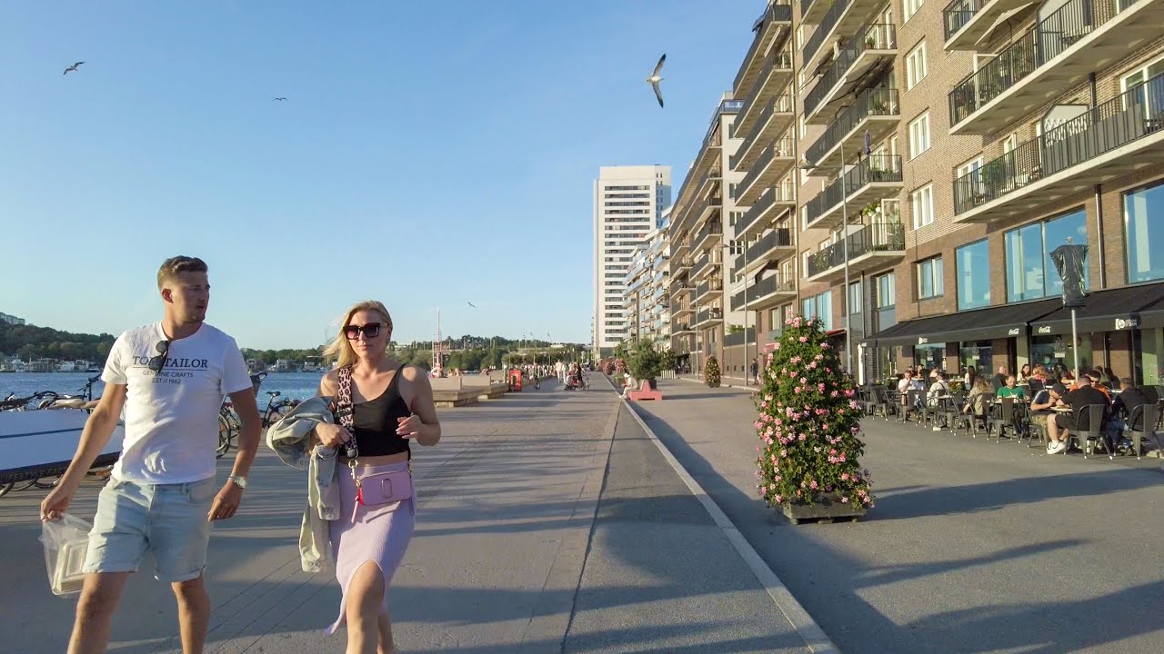 Summer Evening in Stockholm, Sweden - Kungsholmen Walking Tour