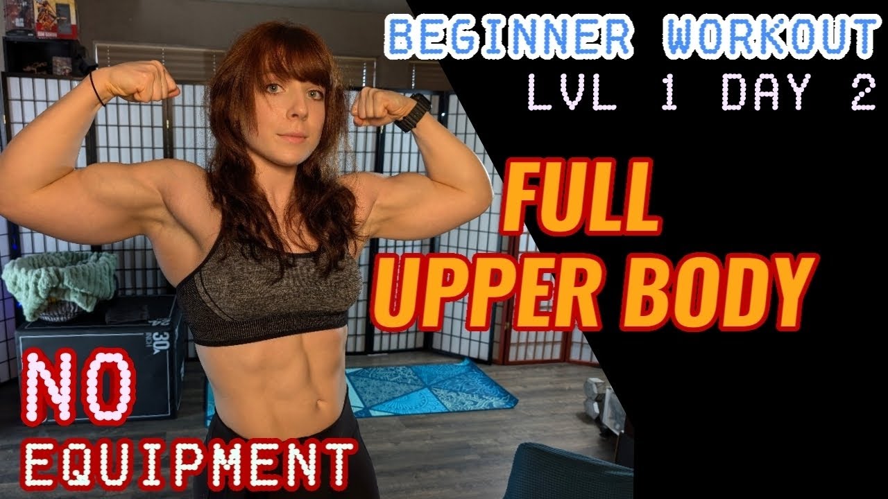 15 Min Beginner Full Upper Body Workout - No Equipment - Beginner Lvl 1 ...