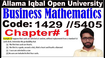 Business mathematics 1429/5405 chapter 1 Probability Theory// example 18// asifbrain