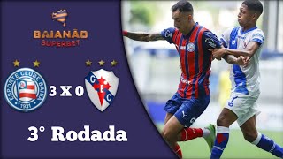 Melhores Momentos de Bahia 3 X 0 Galícia - Campeonato Baiano 3° Rodada
