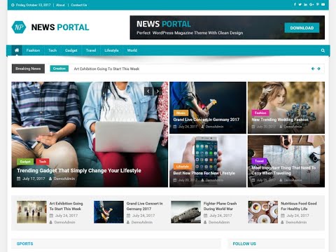 News portal theme wordpress part 2