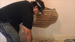 Large Hole in Lath and Plaster  wall repair