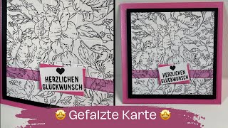 ❓❗️Gefalzte Karte❓❗️ich erklär euch wie ihr sie macht und schaut euch den tollen Effekt an 😍🤩