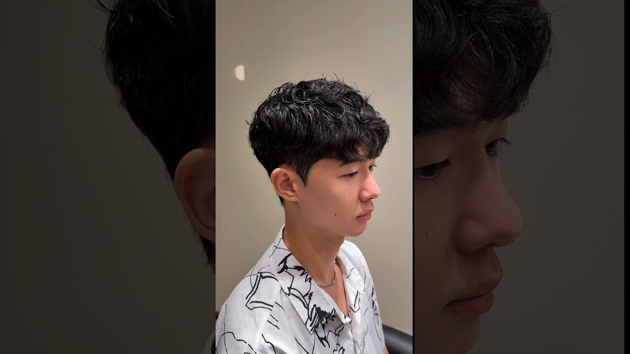 Men’s perm makeover🫧🧸  