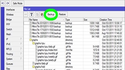 Como hacer una Copia de seguridad de nuestro MikroTik