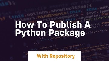 how to publish a python package