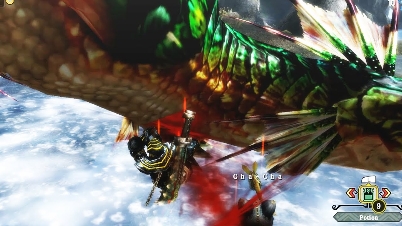 Monster Hunter 3 U - G-Rank Green Plesioth hits hard - YouTube