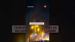 Tehran Mosque Burns as Millions Flood Streets Against Regime