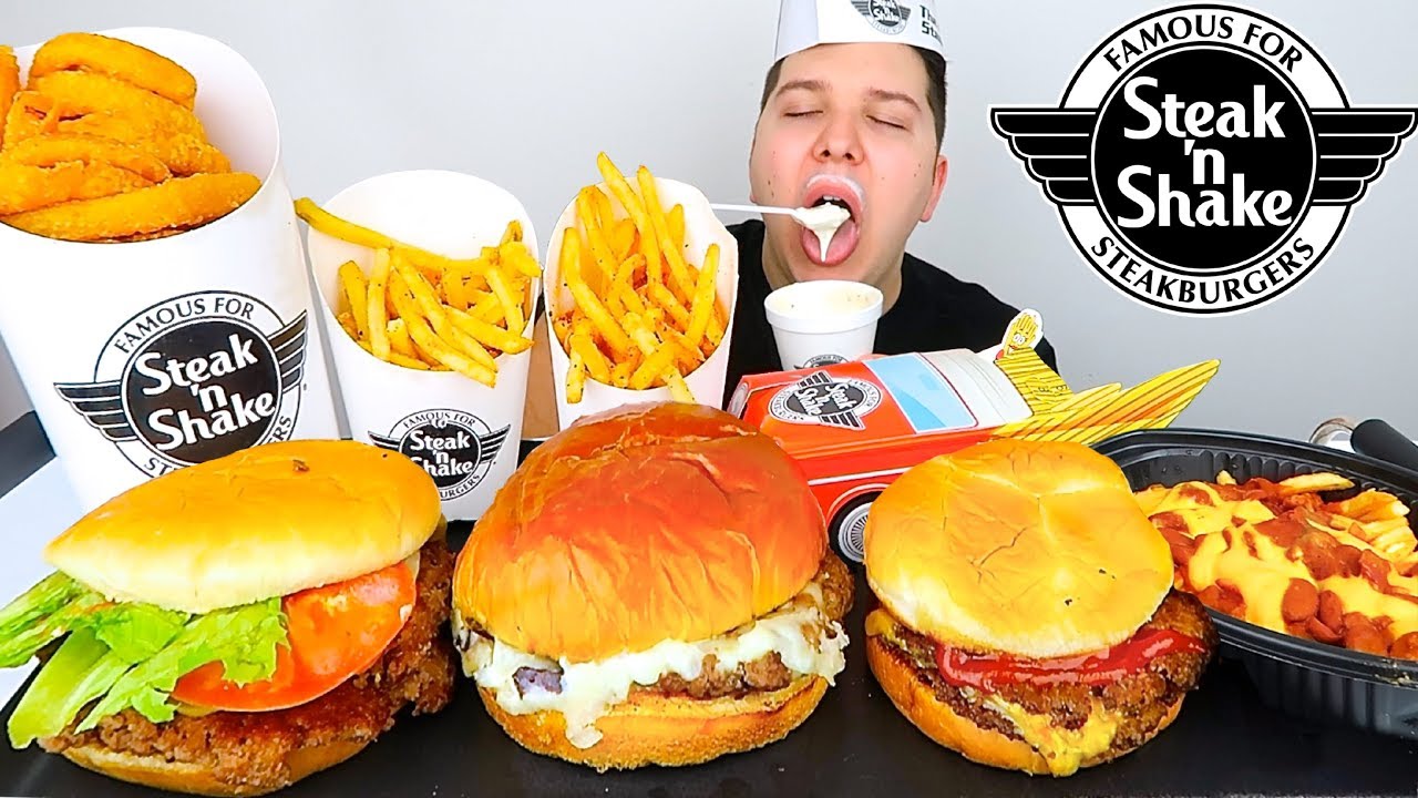 My First Time Trying Steak 'N Shake • MUKBANG