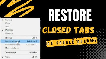 How to restore closed tabs on google chrome