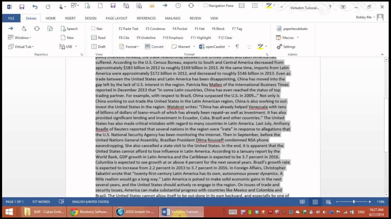 Verbatim Tutorial - YouTube