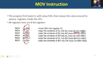 lecture 4b X86 registers and Introudction to assembly language   MOV and ADD instructions