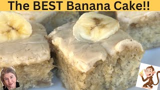 Banana Cake Bars with Brown Butter Frosting
