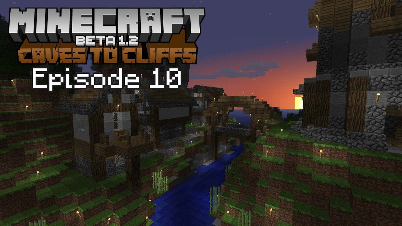 Building up Town!! - Minecraft Caves to Cliffs "Beta" Ep: 10 - YouTube