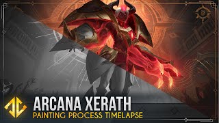 Painting Arcana Xerath  League of Legends Splash Art Timelapse