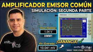 No 2 Simulación en multisim diseño de un amplificador con BJT configurado en emisor comun  parte 2