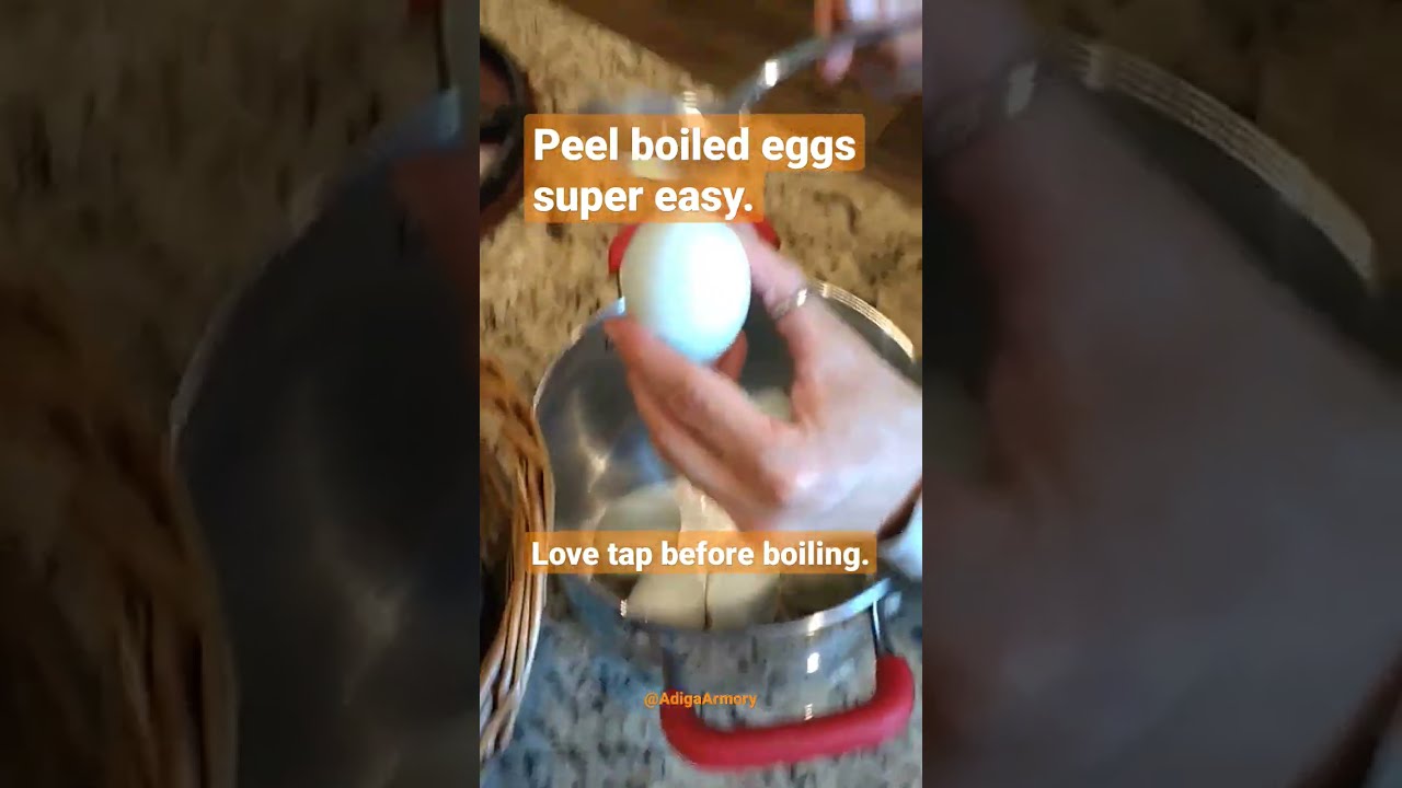 Simple Technique To Make Peeling Boiled Eggs Fast And Easy Love Tap The Bottom Before Boiling 