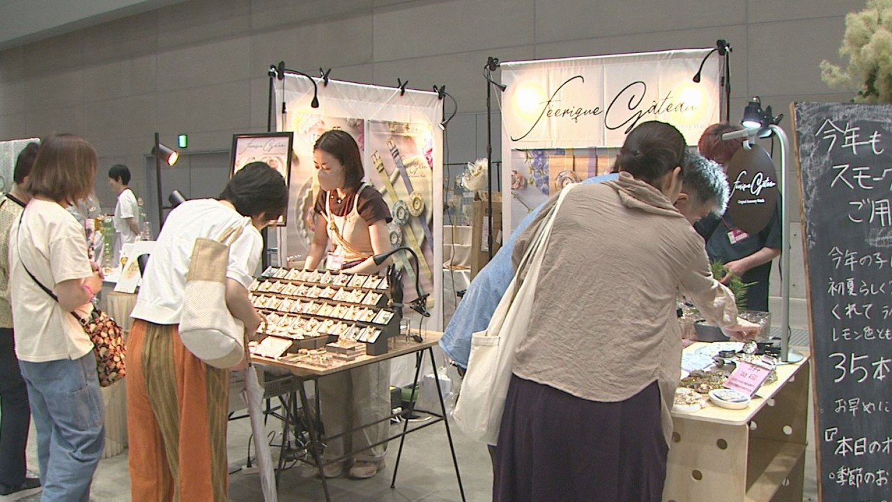 Artists from all over Japan sell their craft works in Takasaki