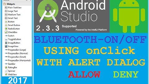 #11 Android studio tutorial - How to enable/disable Bluetooth programmatically in android. NEW