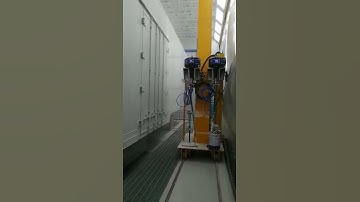 large container coating spraying painting robot reciprocator