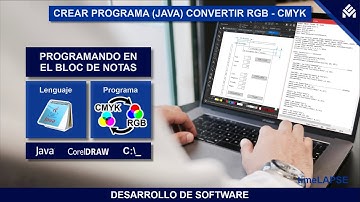 Programando en el Bloc de Notas con Java (Convertir Modelo de Colores RGB - CMYK) - TIME LAPSE