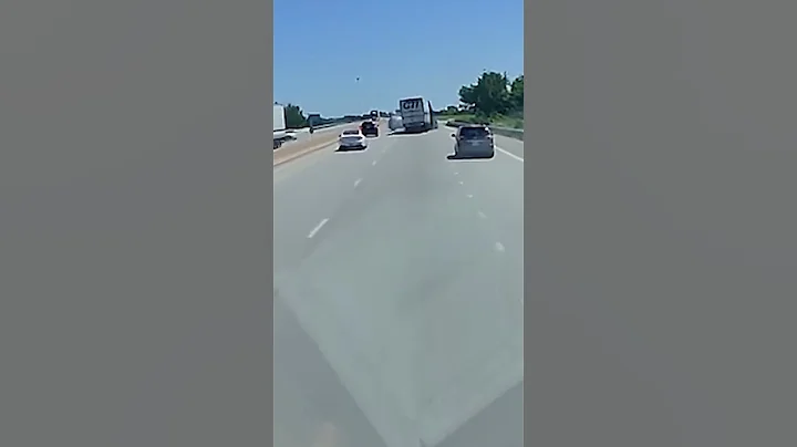 Semi-truck driver survives crash off overpass and explosion; driver of car flees scene