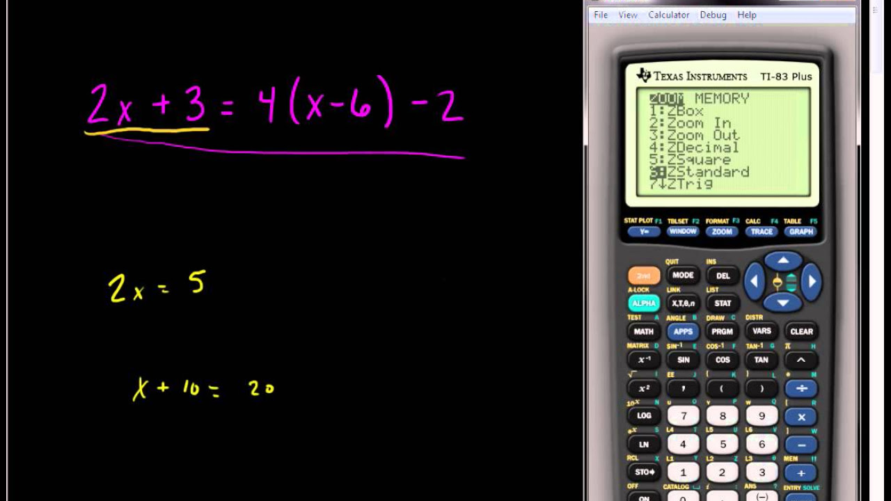 Linear equations by graphing calculator discount