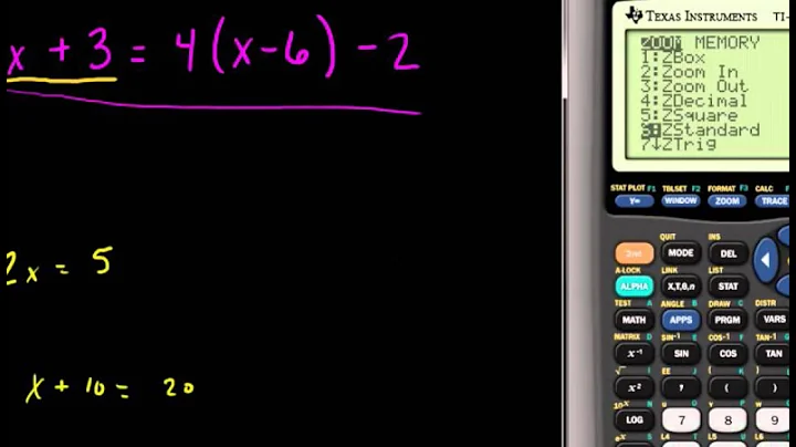 Solving Linear Equations   Using the TI 83 or TI 84 Series Calculator