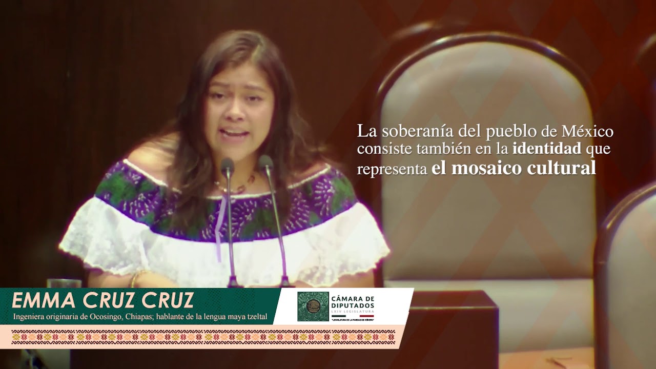Intervención de Emma Cruz Cruz en lengua maya tzeltal mexico primera division