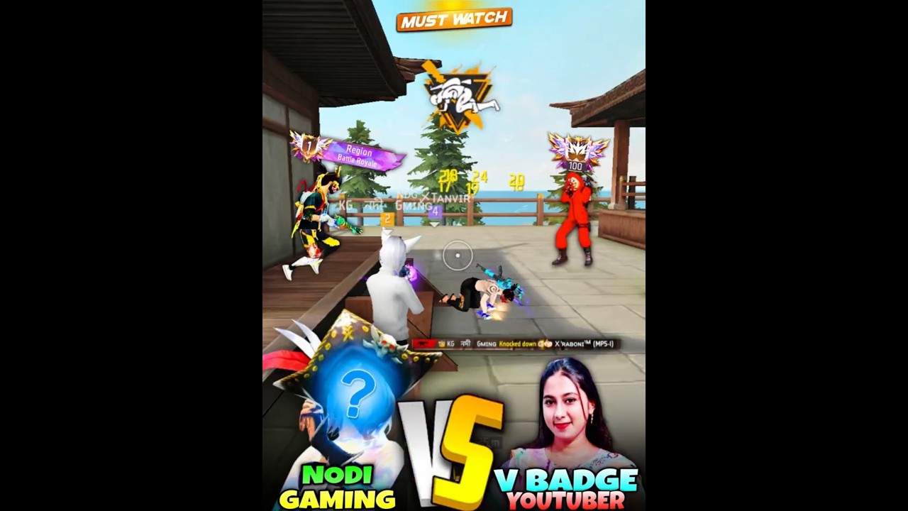 V Badge Girl Live Streamer Meets Nodi Gaming ☠️ And Then ? 🗿 