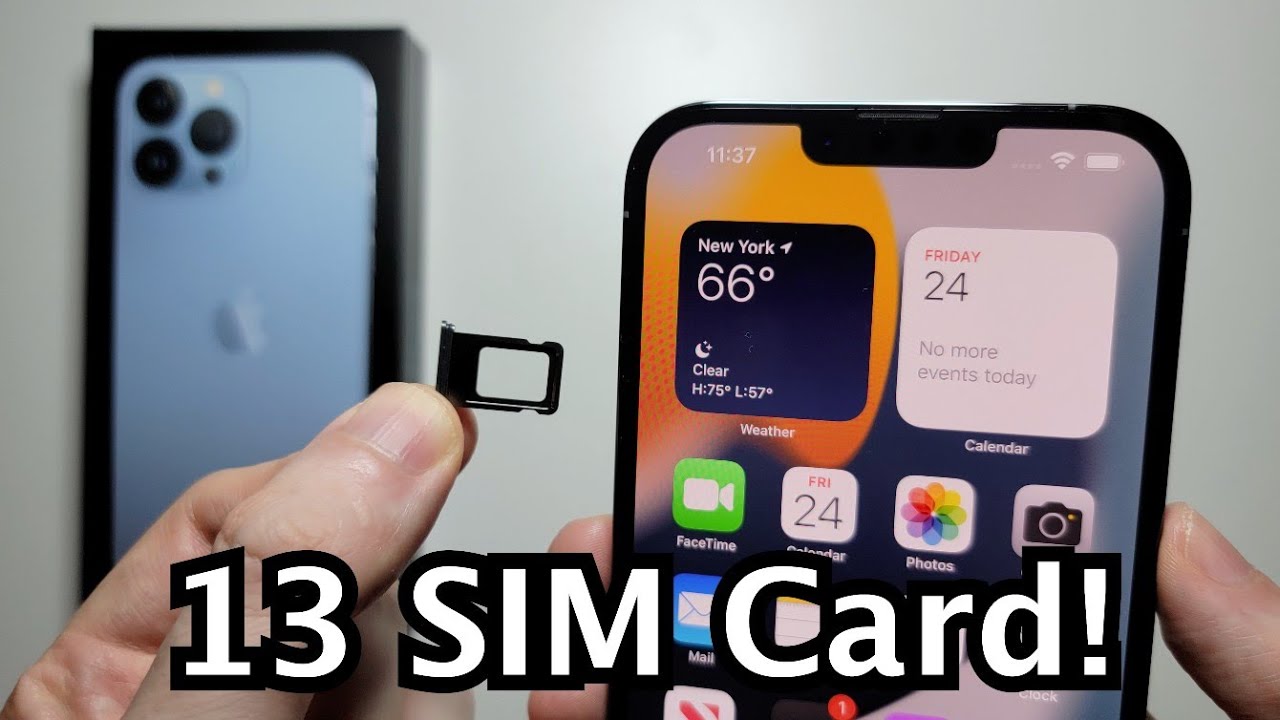 หมายเลข ซิ ม การ์ด 13 หลัก  New  iPhone 13 /13 Pro How to Insert SIM Card!