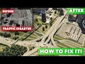 Fixing traffic on the most congested intersection in my city  cities skylines 2 traffic fix