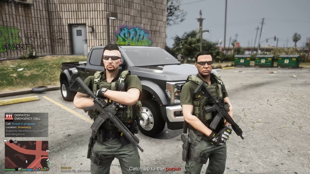 Gta 5 LSPDFR Playing As Tactical LASD Compton SHERIFF - F450 Routine Patrol