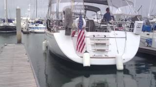 Docking a 57' Sailing Yacht single handed By: Ian Van Tuyl at IVT Yacht Sales in California