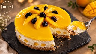 The BEST No-Bake Mango Cheesecake 🥭 Easy Fall Dessert!