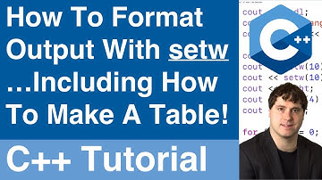 setw Stream Manipulator | C++ Tutorial