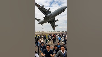 🚨Airshow disaster! Transport plane crashes during airshow!!😱 #disaster