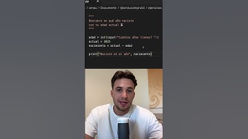 ⏳ ¿En qué año naciste? Descúbrelo con tu edad #Python