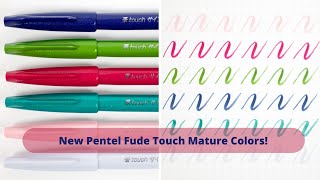 Pentel Fude Touch Sign Pen | New Mature Colors @TokyoPenShop