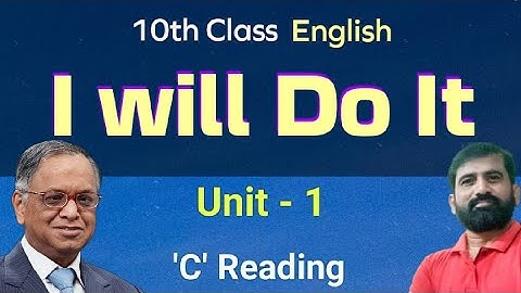 I will Do It - 10th Class English || English with Jagadeesh || 10th Class English