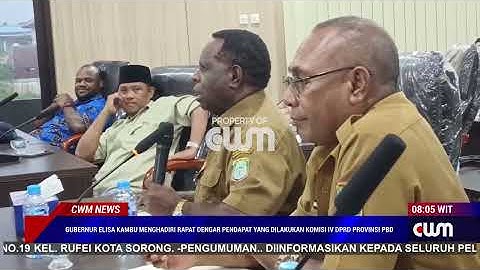 GUBERNUR PROVINSI PAPUA BARAT DAYA ELISA KAMBU MENGHADIRI RAPAT DENGAR PENDAPAT YANG DILAKUKAN KOMIS