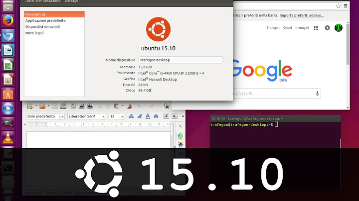 UBUNTU 15.10 Wily Werewolf 64Bit - first boot and overview