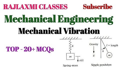 Mechanical Vibration ll TOP - 20+ MCQs ll Mechanical Engineering ll GATE ll ESE ll MPPSC ll AE ll JE