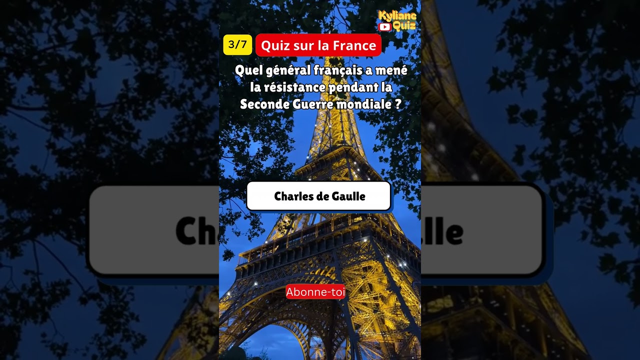 Quiz de culture G sur la France #quiz #culturegénérale #saviezvousque #educational