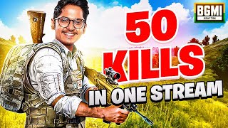 Hardest BGMI Challenge • 50 Kills in 1 Stream