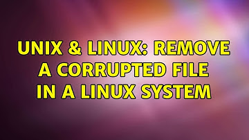 Unix & Linux: Remove a corrupted file in a Linux system (2 Solutions!!)