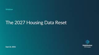 The 2027 Housing Data Reset