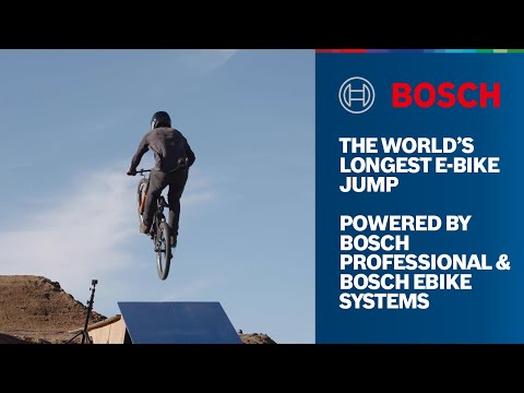 Jed Mildon lands the world's longest e-bike jump powered by Bosch Professional & Bosch eBike Systems