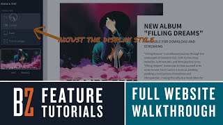How to Build a Website with Bandzoogle - FULL WALKTHROUGH